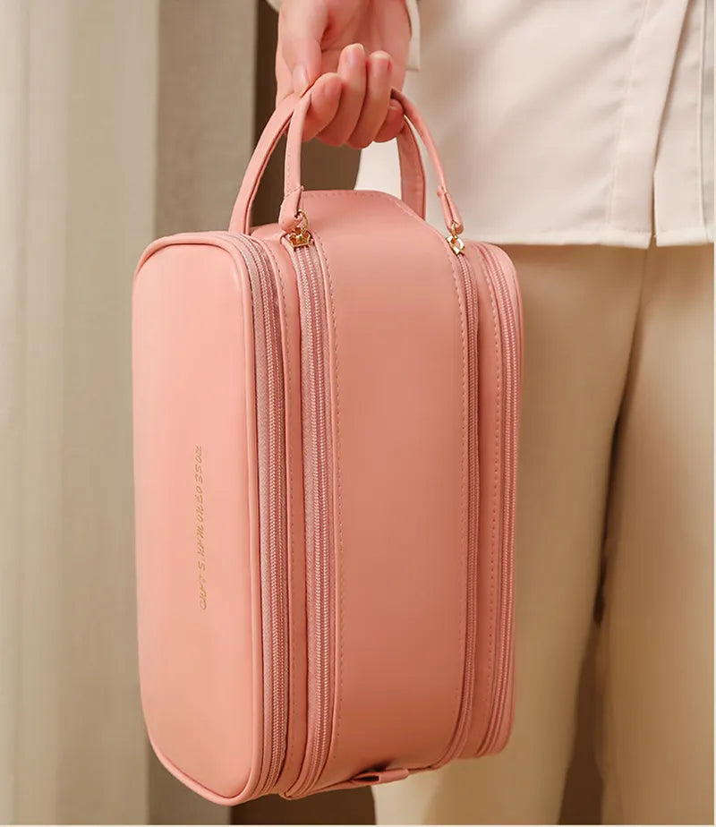 Three-Layer U-Shaped Cosmetic Bag