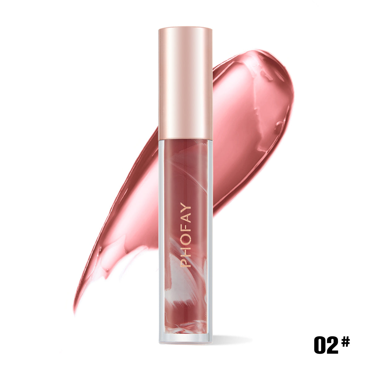 Rose Blooming Hydrating Lip Gloss - Moisturizing High-Shine Lip Treatment