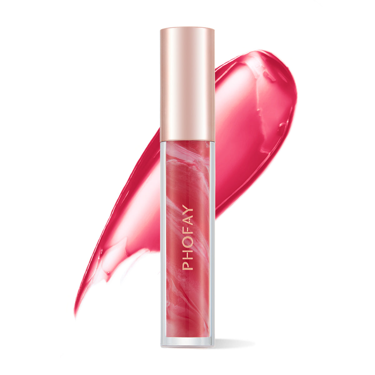 Rose Blooming Hydrating Lip Gloss - Moisturizing High-Shine Lip Treatment