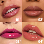 Rose Blooming Hydrating Lip Gloss - Moisturizing High-Shine Lip Treatment