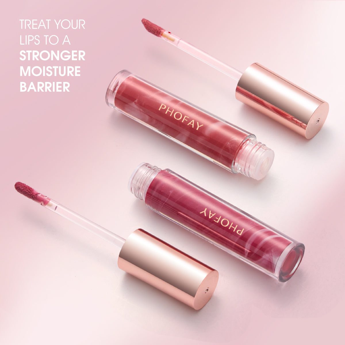 Rose Blooming Hydrating Lip Gloss - Moisturizing High-Shine Lip Treatment