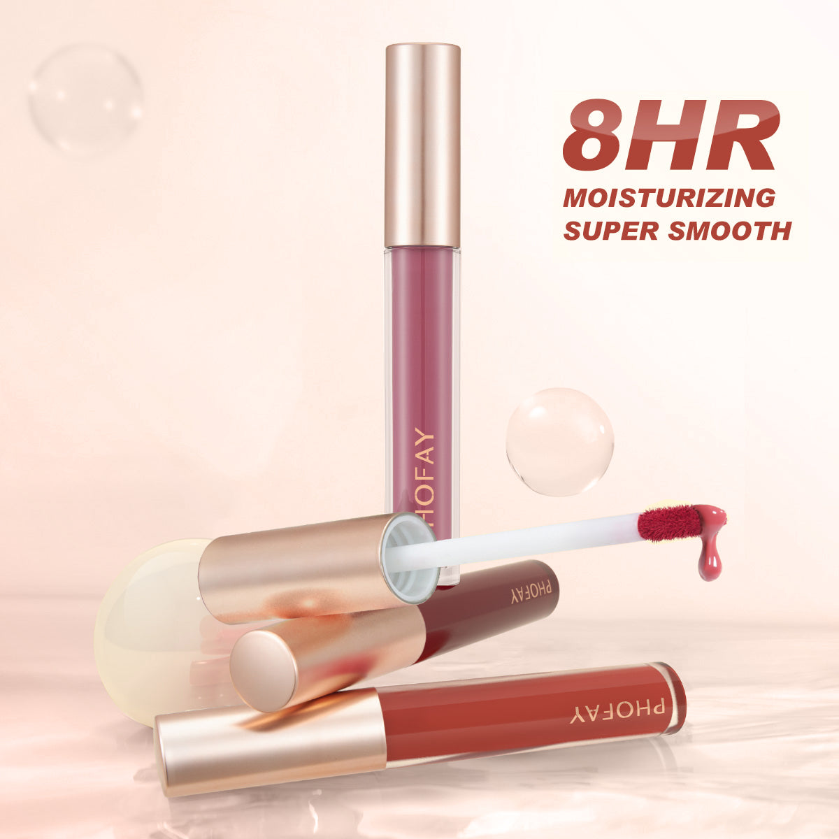 Non-Sticky Lip Gloss - Hydrating High-Shine Lip Treatment