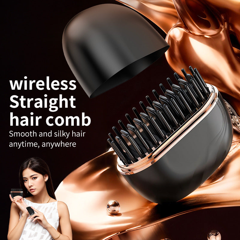 Portable Mini Hair Straightener Comb - Wireless, Multifunctional, Safe Hair Styling