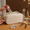 Three-Layer Double Zipper U-Shaped Cosmetic Bag