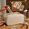 Three-Layer Double Zipper U-Shaped Cosmetic Bag