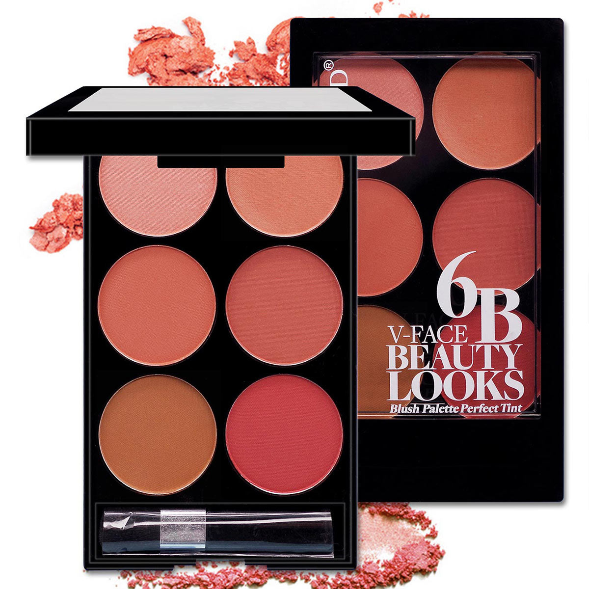 6-Color Blush Makeup Palette Multi-Shade Face Enhancer