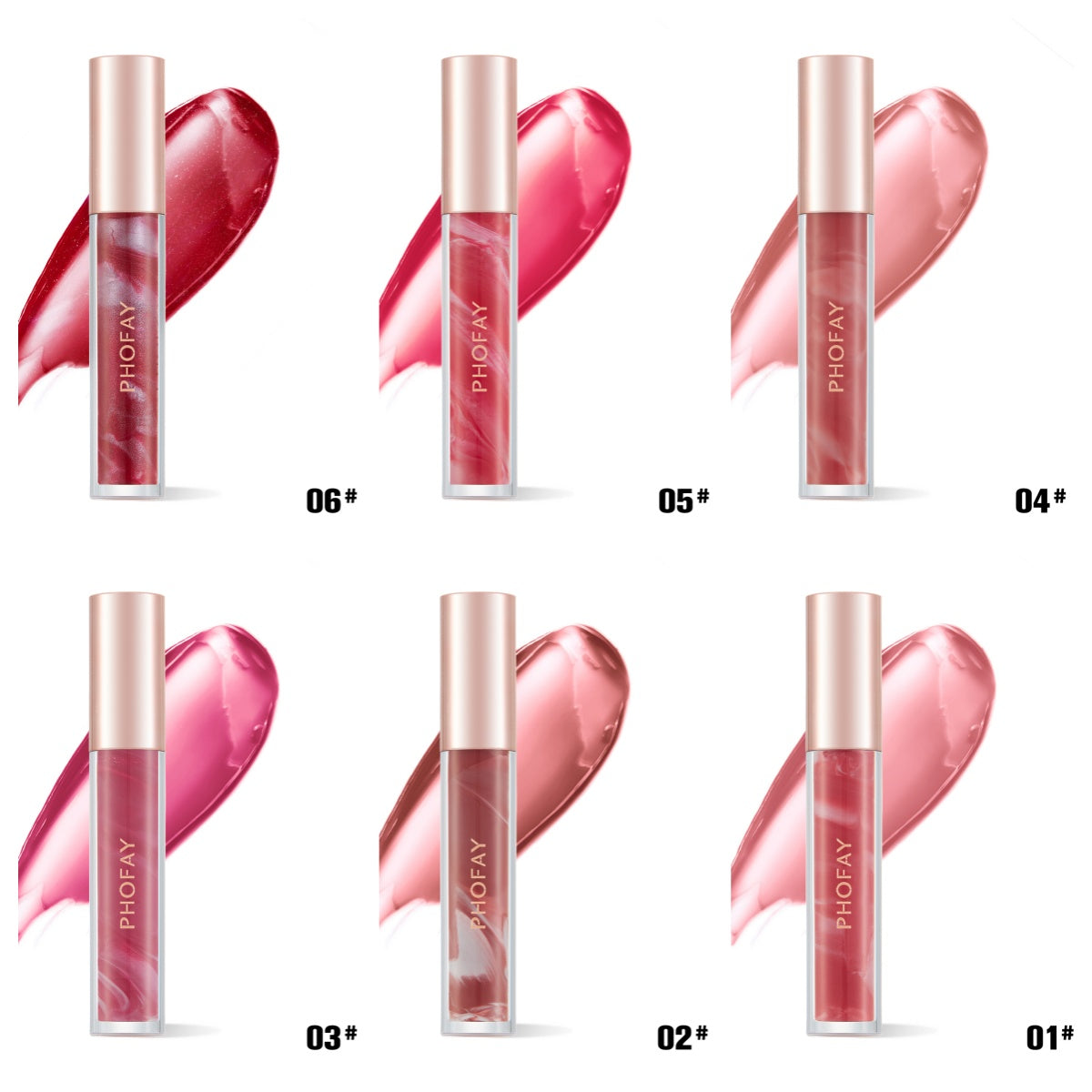Rose Blooming Hydrating Lip Gloss - Moisturizing High-Shine Lip Treatment
