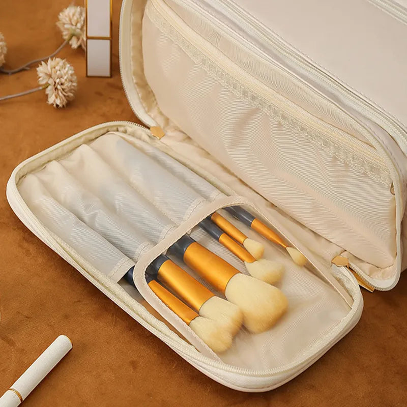 Three-Layer U-Shaped Cosmetic Bag