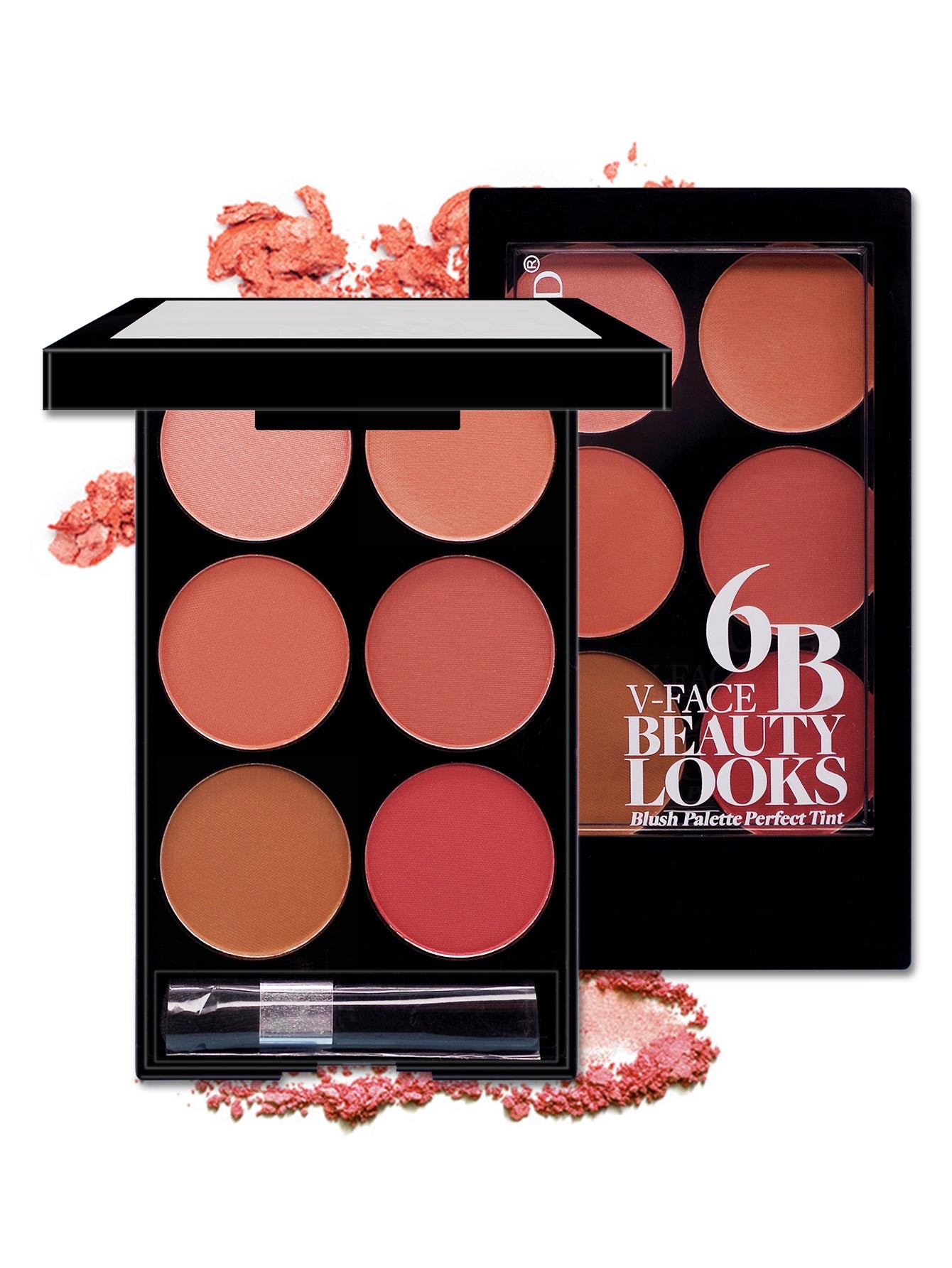 6-Color Blush Makeup Palette Multi-Shade Face Enhancer