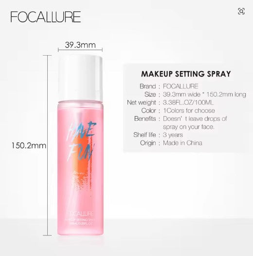 Long-Lasting Makeup Setting Spray - Smear-Proof & Hydrating Finish