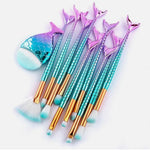 11pcs Mermaid Makeup Brushes Kit