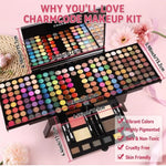 180 Colors Eyes Shadow Blush Set Personalized Piano-shaped Makeup Palette Box