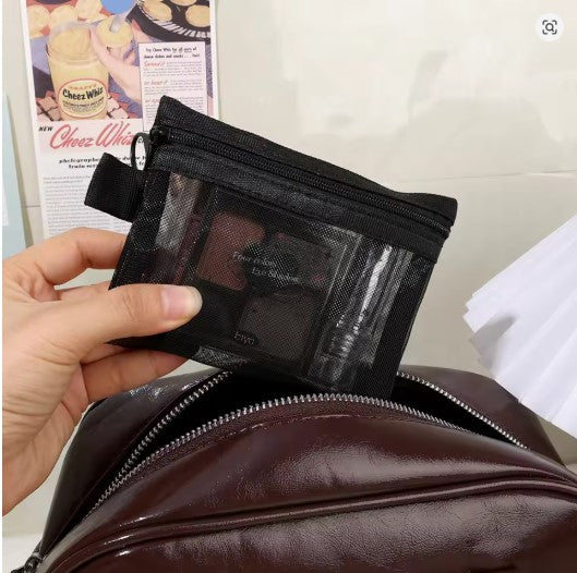 Transparent Mesh Cosmetics Storage Bag