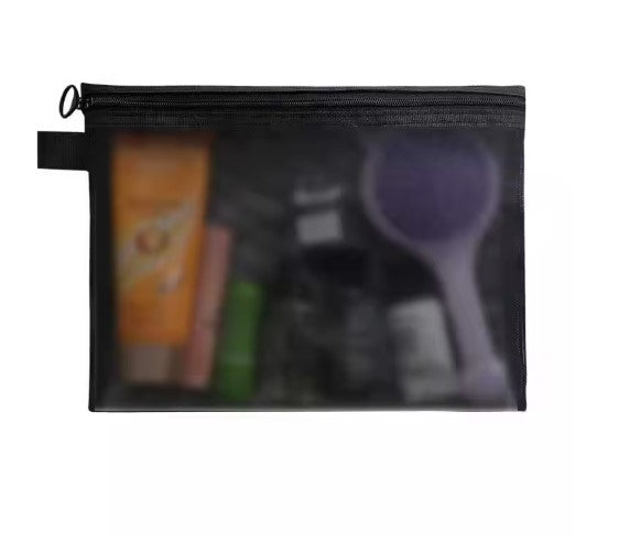 Transparent Mesh Cosmetics Storage Bag