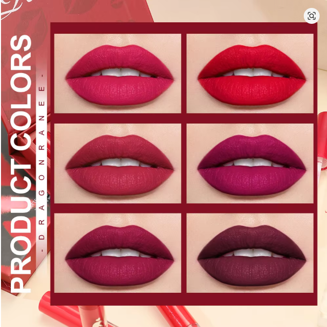 6 Pcs Natural Charm Matte Lip Glaze Long Lasting Waterproof Lipstick