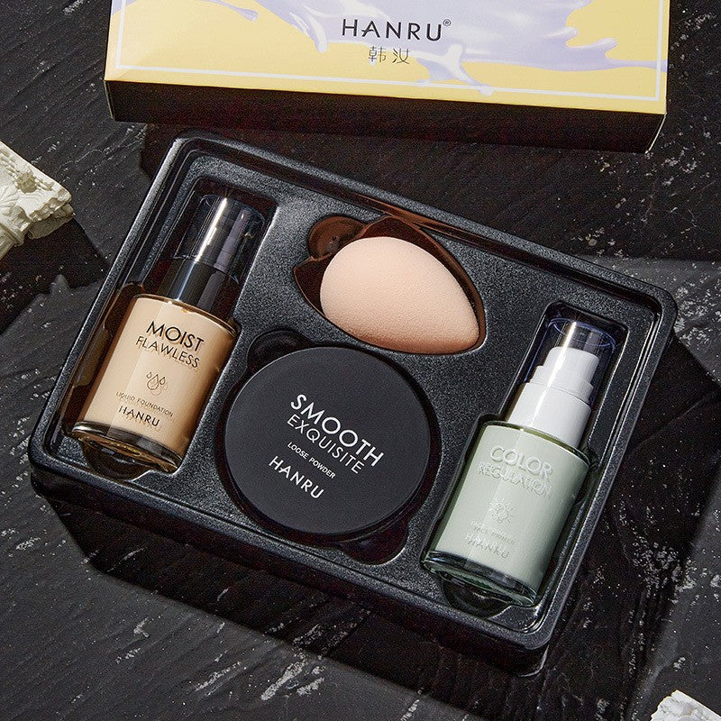 4-Piece Isolated Face Powder Set - Smooth, Natural Finish